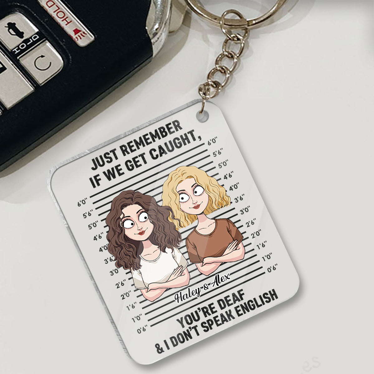 If We Get Caught Partners In Crime - Personalized Bestie Transparent Keychain