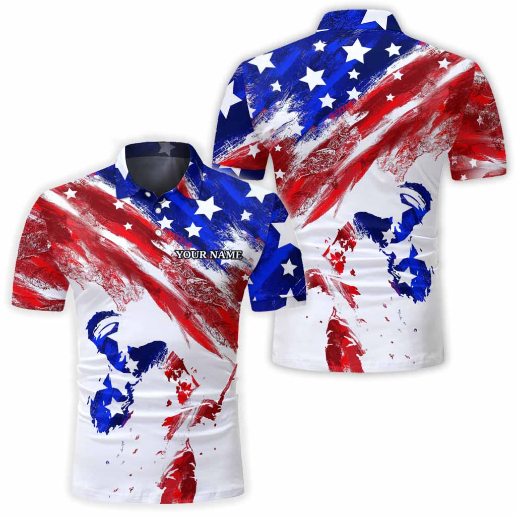 Freedom Golfer - Personalized Independence Day Polo Shirt