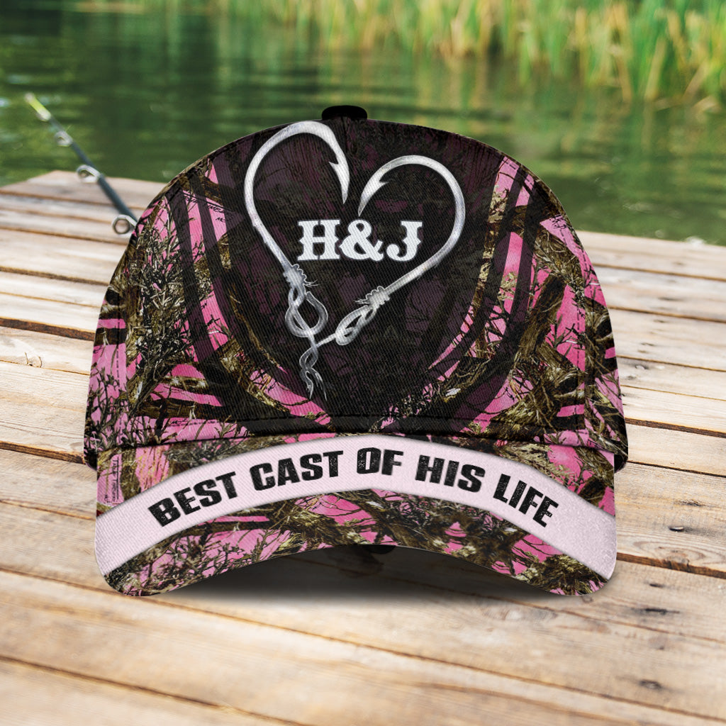 One Lucky Fisherman - Fishing gift for husband, boyfriend, dad, grandpa - Personalized Classic Cap