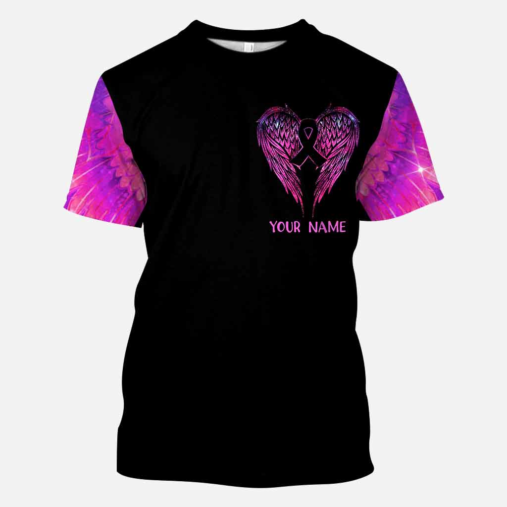 My Wings Will Have To Wait - Personalized Breast Cancer Awareness All Over T-shirt and Hoodie