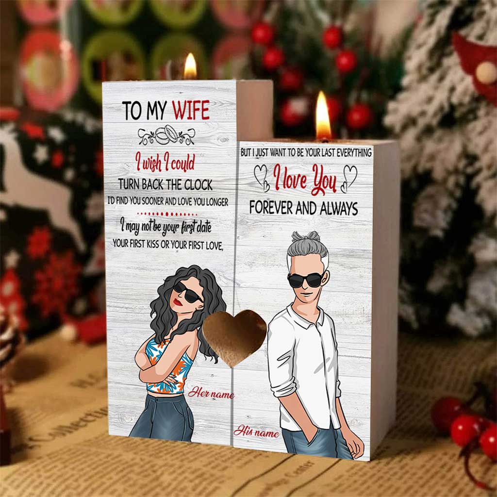 To My Wife - Personalized Couple Candle Holder