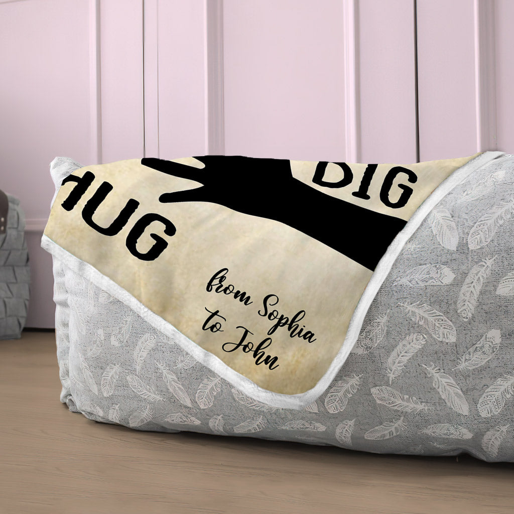 Very Big Hug - Personalized Couple Blanket