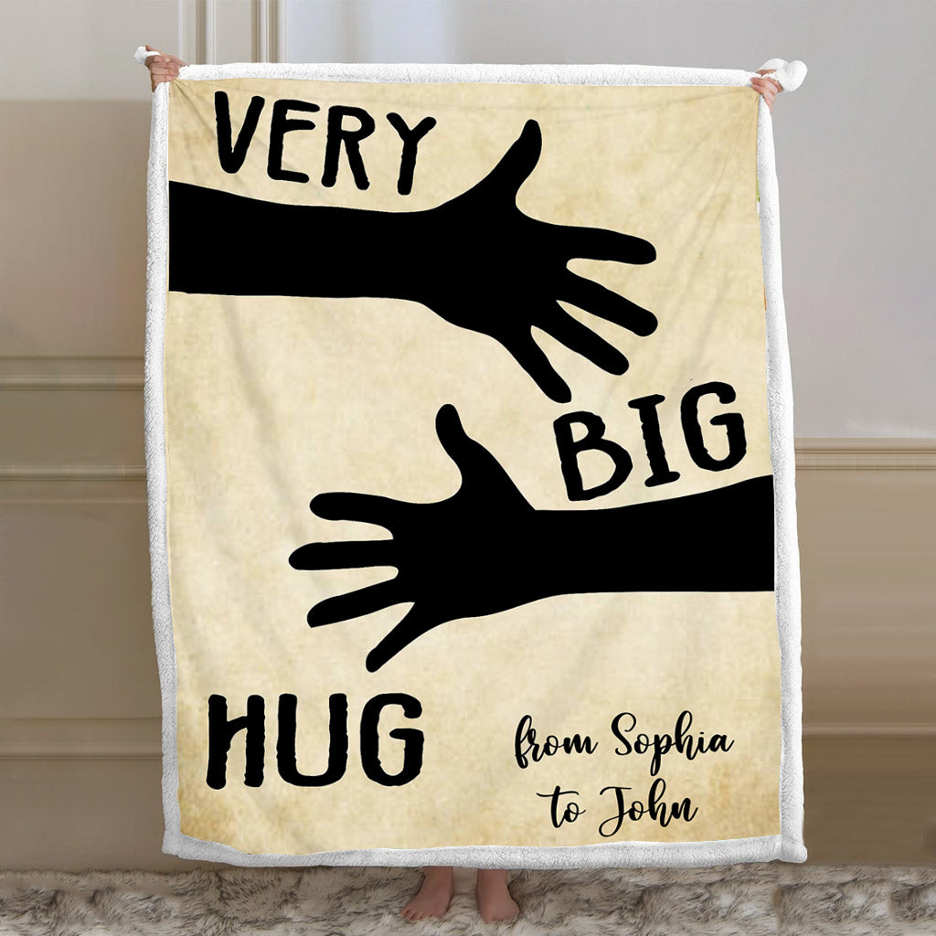 Very Big Hug - Personalized Couple Blanket