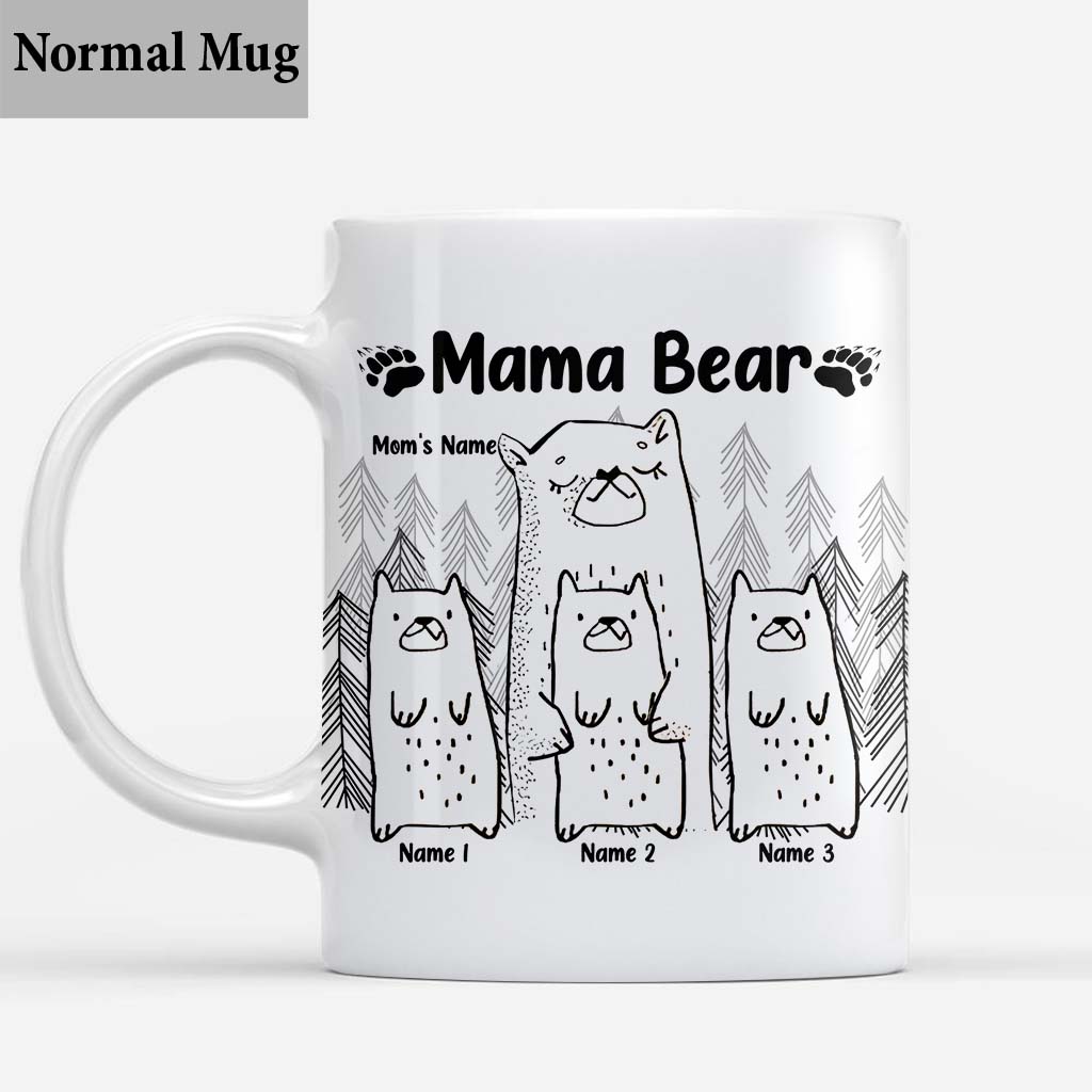 mothers day mug, mama bear year established photo coffee mug