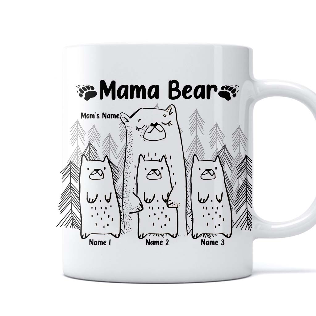 Personalized Mama Bear Coffee Mugs