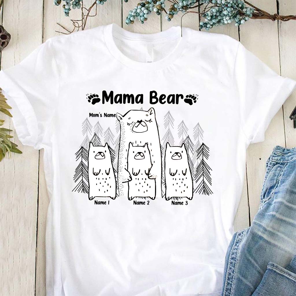 Mama Bear - Personalized Mother's day Mother T-shirt And Hoodie