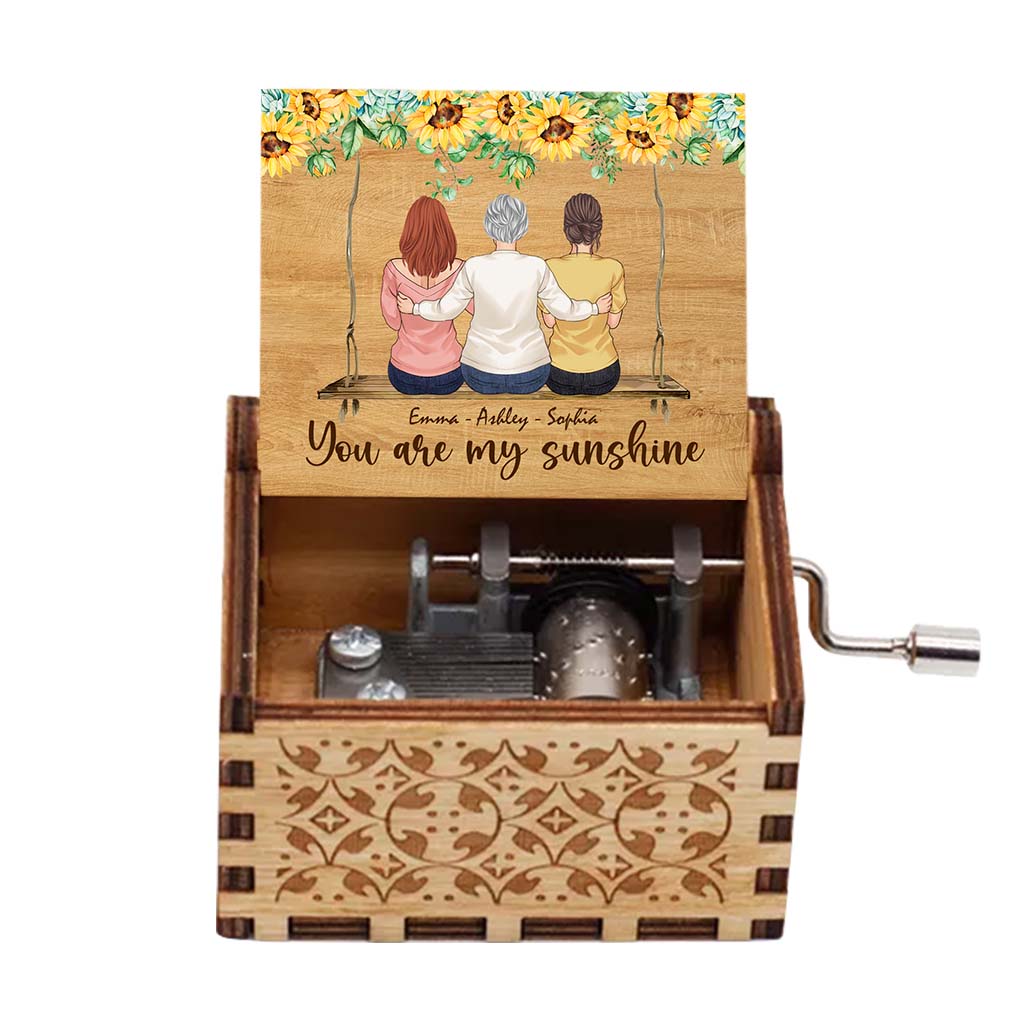 You Are My Sunshine - Personalized Mother’s Day Mother Hand Crank Music Box