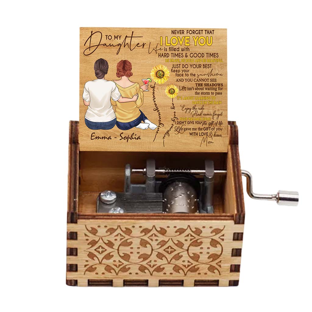 To My Daughter - Personalized Mother’s Day Mother Hand Crank Music Box