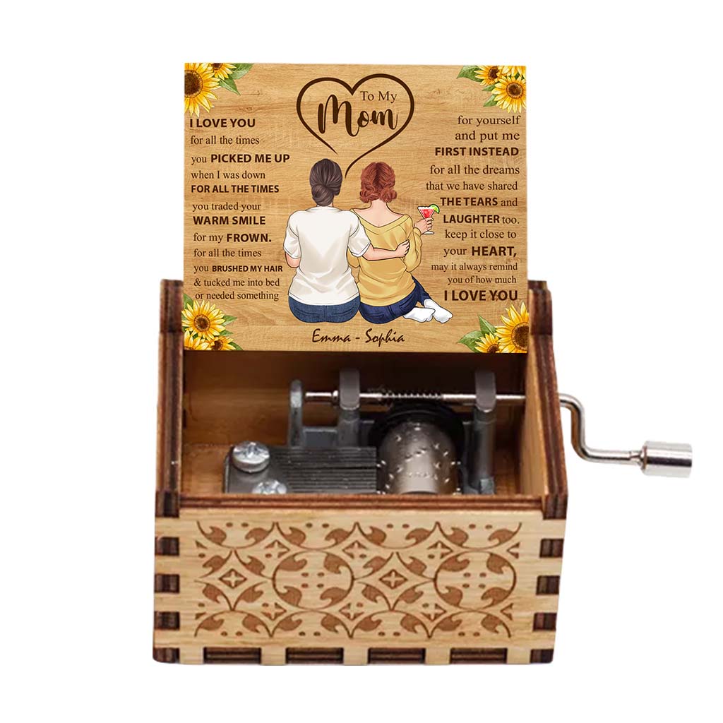 To My Mom - Personalized Mother Hand Crank Music Box