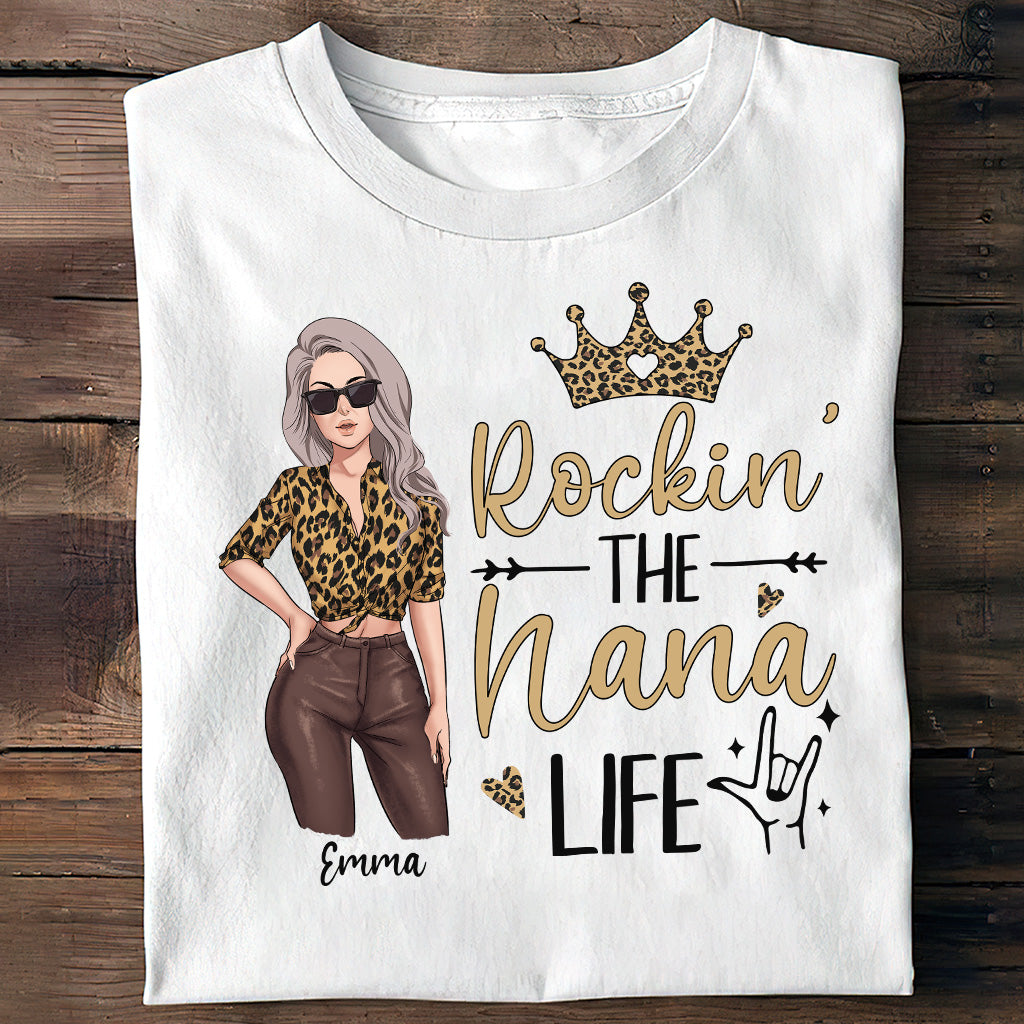 Rocking The Grandma Life - Personalized Mother's Day Grandma T-shirt and Hoodie