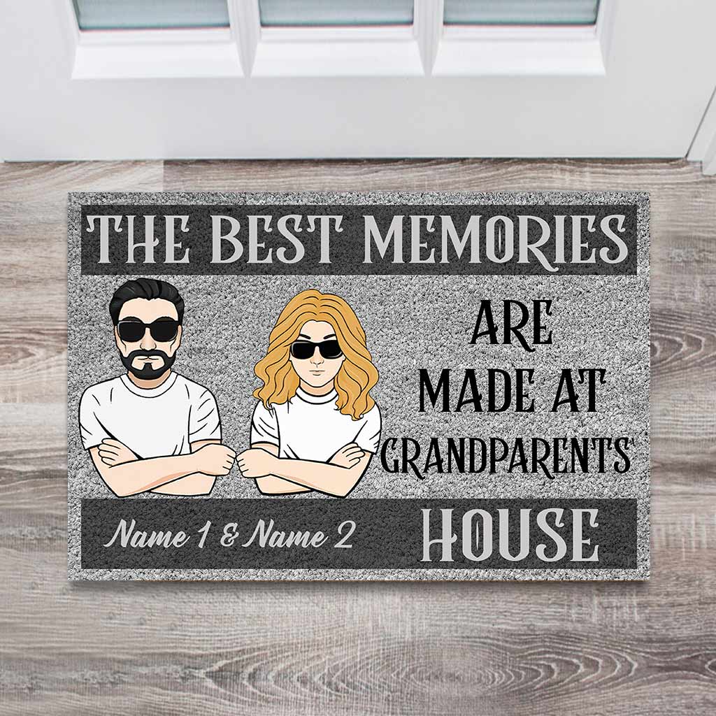 The Best Memories Are Made At Grandparents' House - Personalized Mother's Day Grandma Doormat