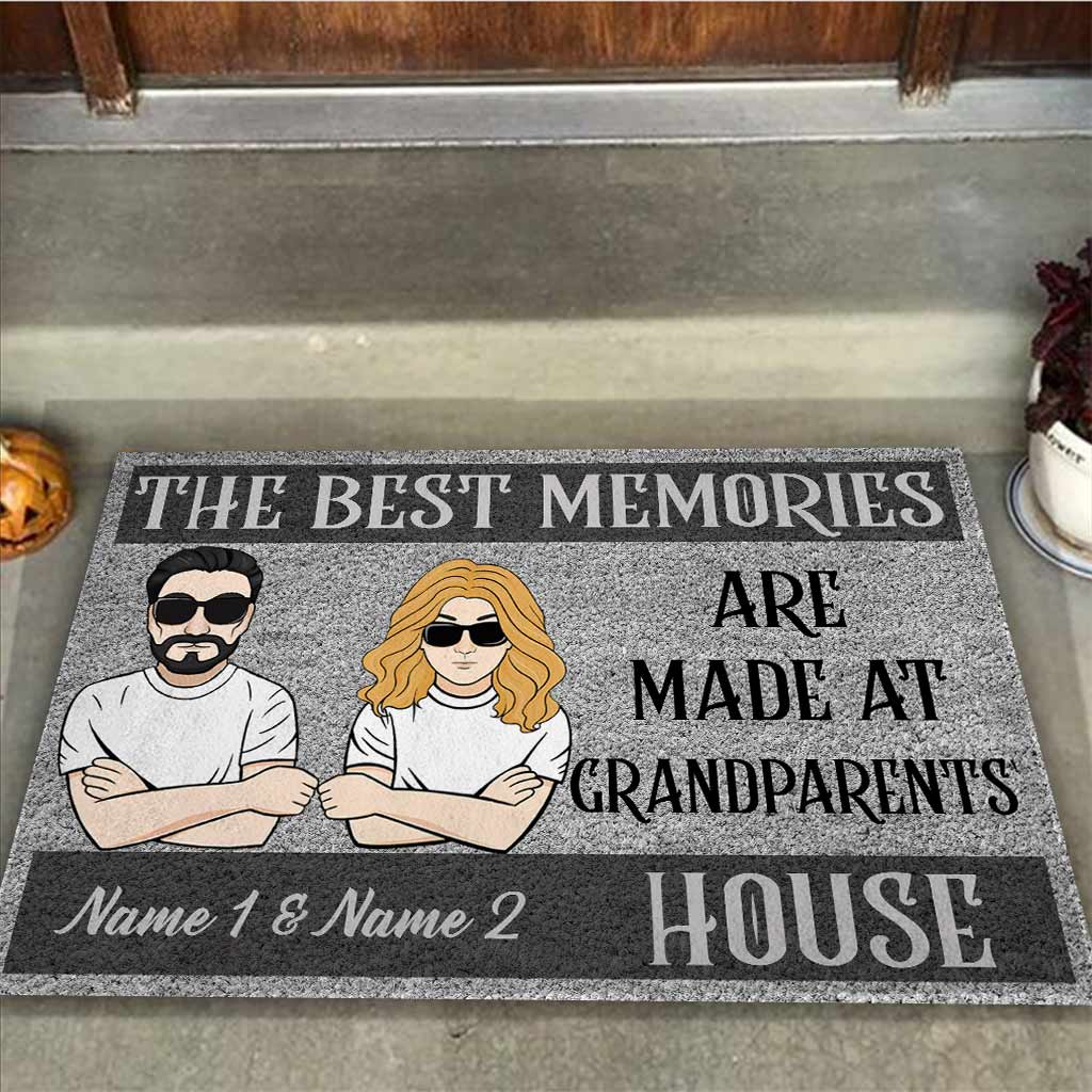 The Best Memories Are Made At Grandparents' House - Personalized Mother's Day Grandma Doormat