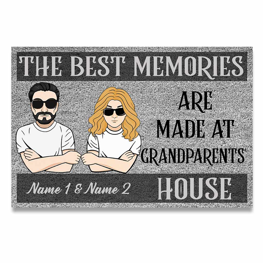 The Best Memories Are Made At Grandparents' House - Personalized Mother's Day Grandma Doormat