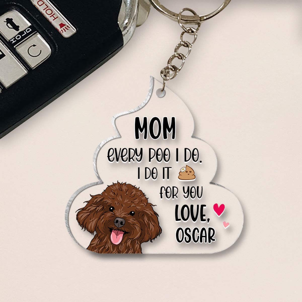 Every Poo I Do For You - Dog gift for dog lover - Personalized Keychain