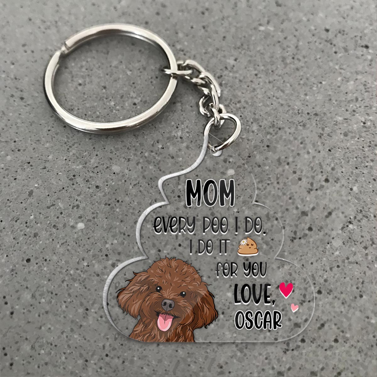 Every Poo I Do For You - Dog gift for dog lover - Personalized Keychain