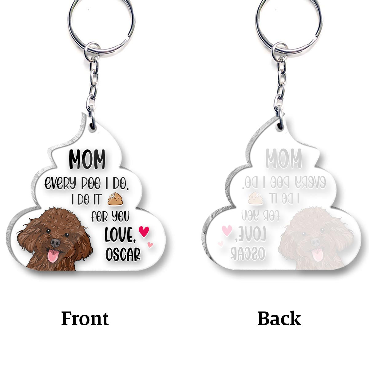 Every Poo I Do For You - Dog gift for dog lover - Personalized Keychain