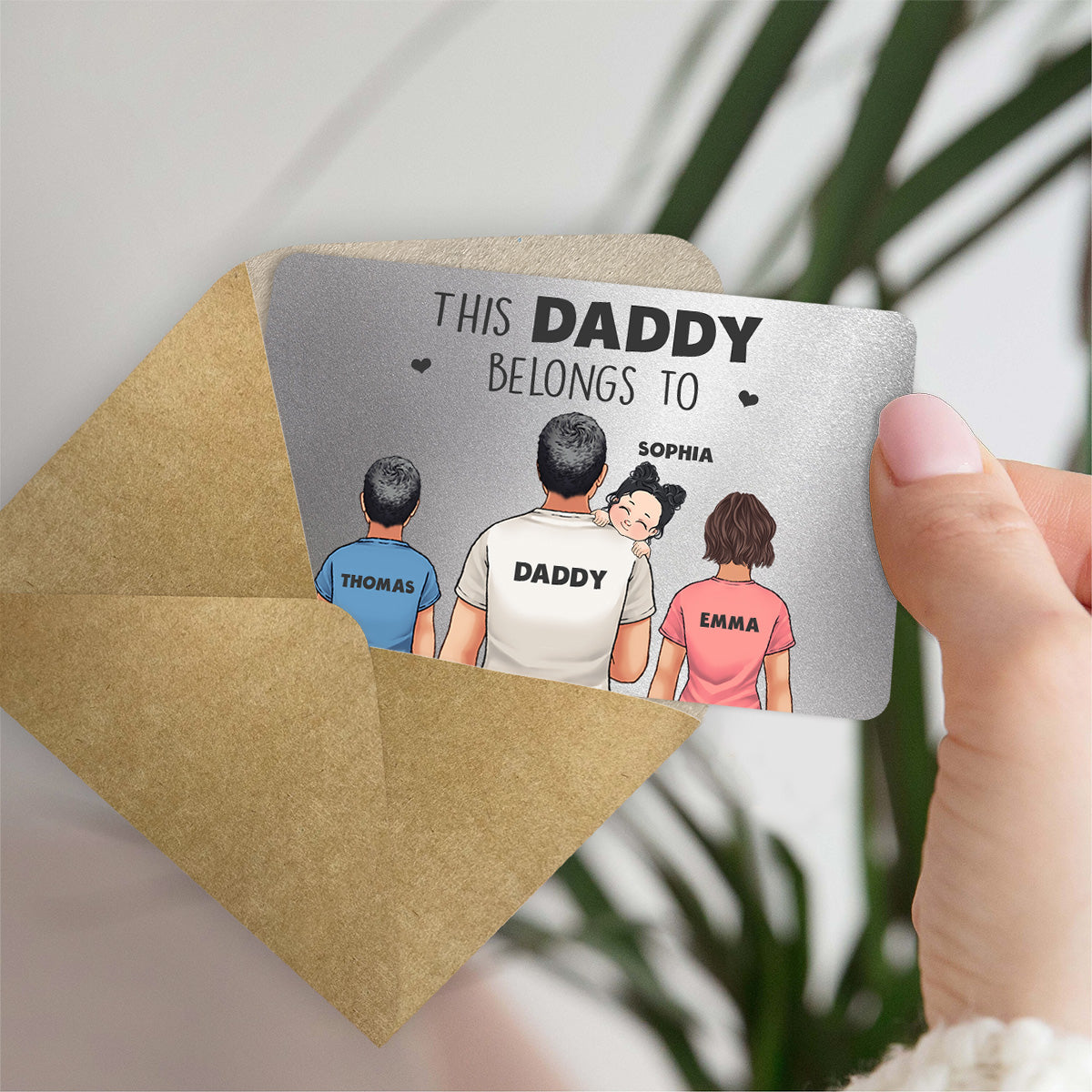 This Daddy Belongs To - Personalized Father Wallet Insert Card