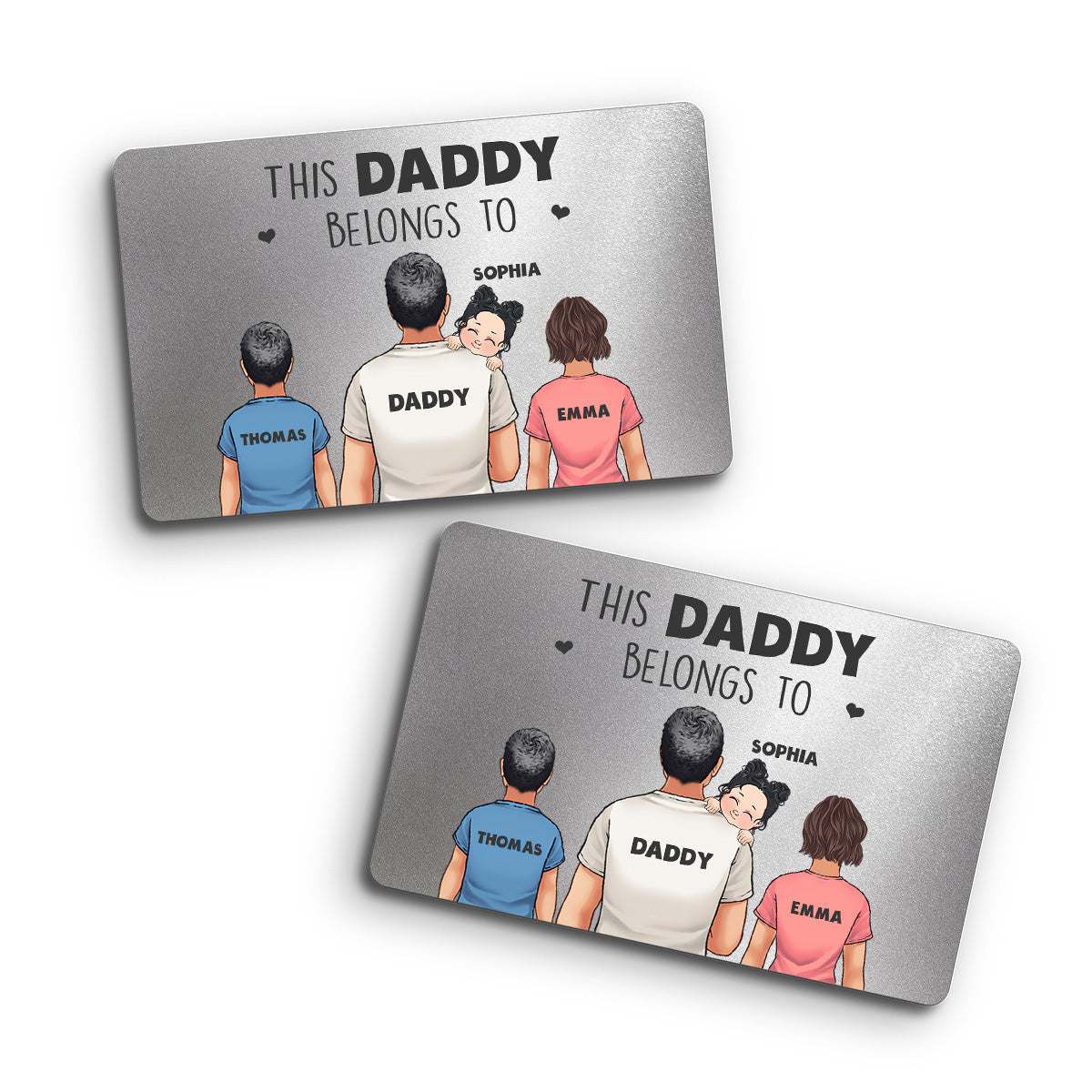 This Daddy Belongs To - Personalized Father Wallet Insert Card