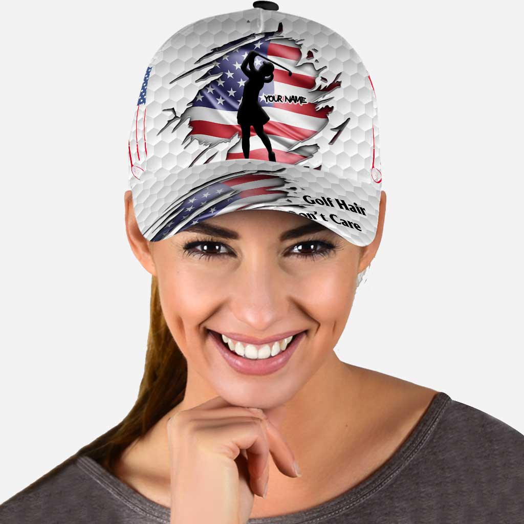 Golf Hair Don't Care - Personalized Independence Day Classic Cap