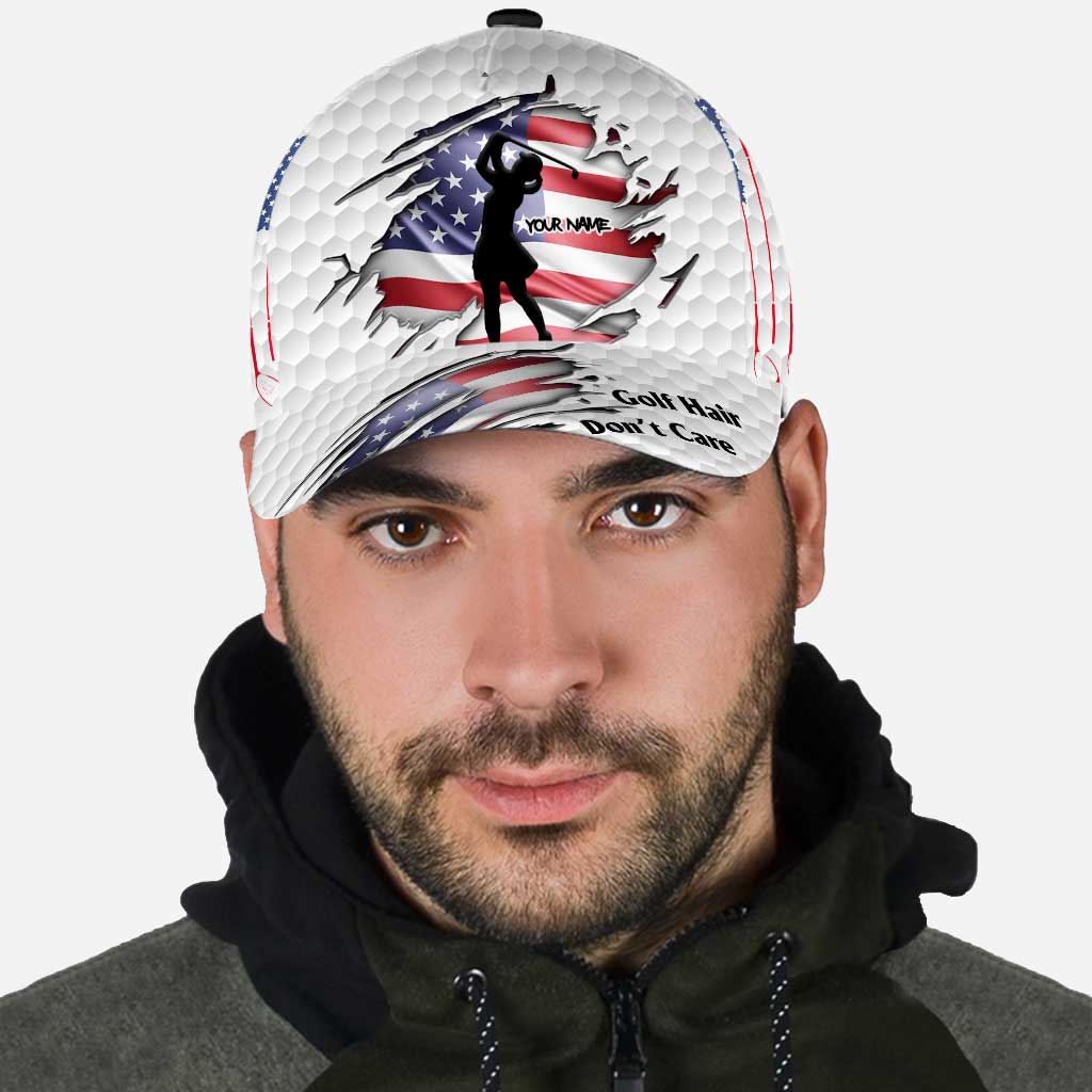 Golf Hair Don't Care - Personalized Independence Day Classic Cap