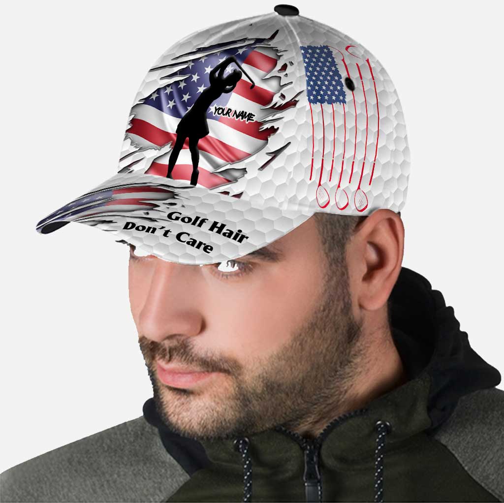 Golf Hair Don't Care - Personalized Independence Day Classic Cap