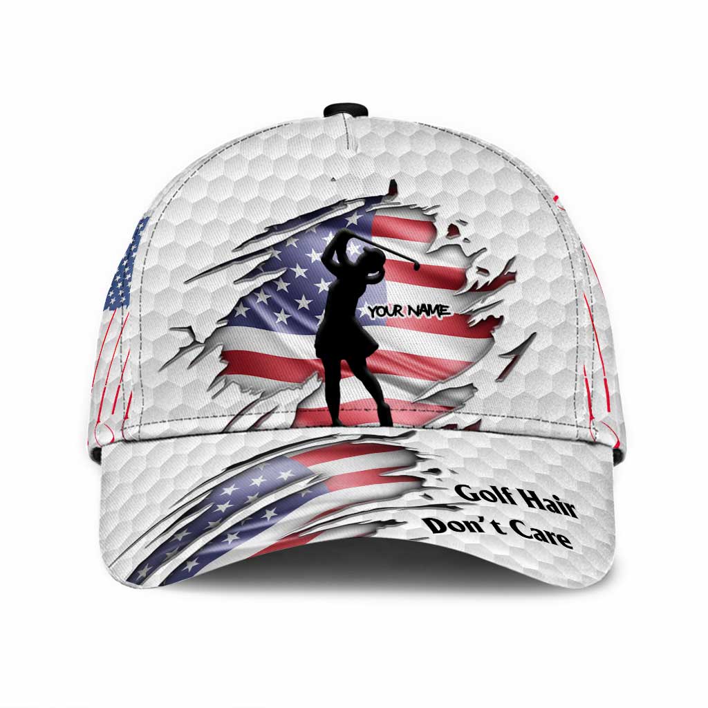 Golf Hair Don't Care - Personalized Independence Day Classic Cap