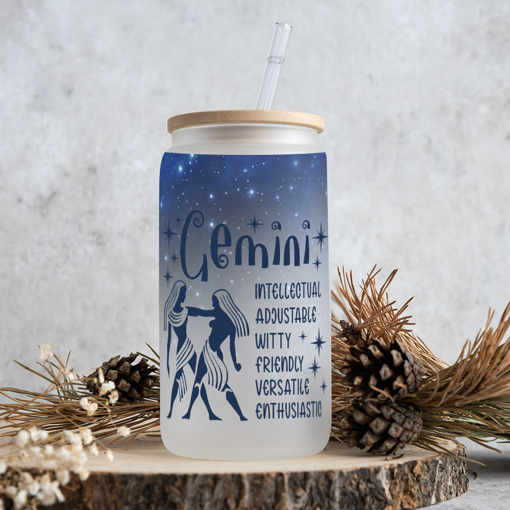 Zodiac Denim - Personalized Horoscope Can Glass