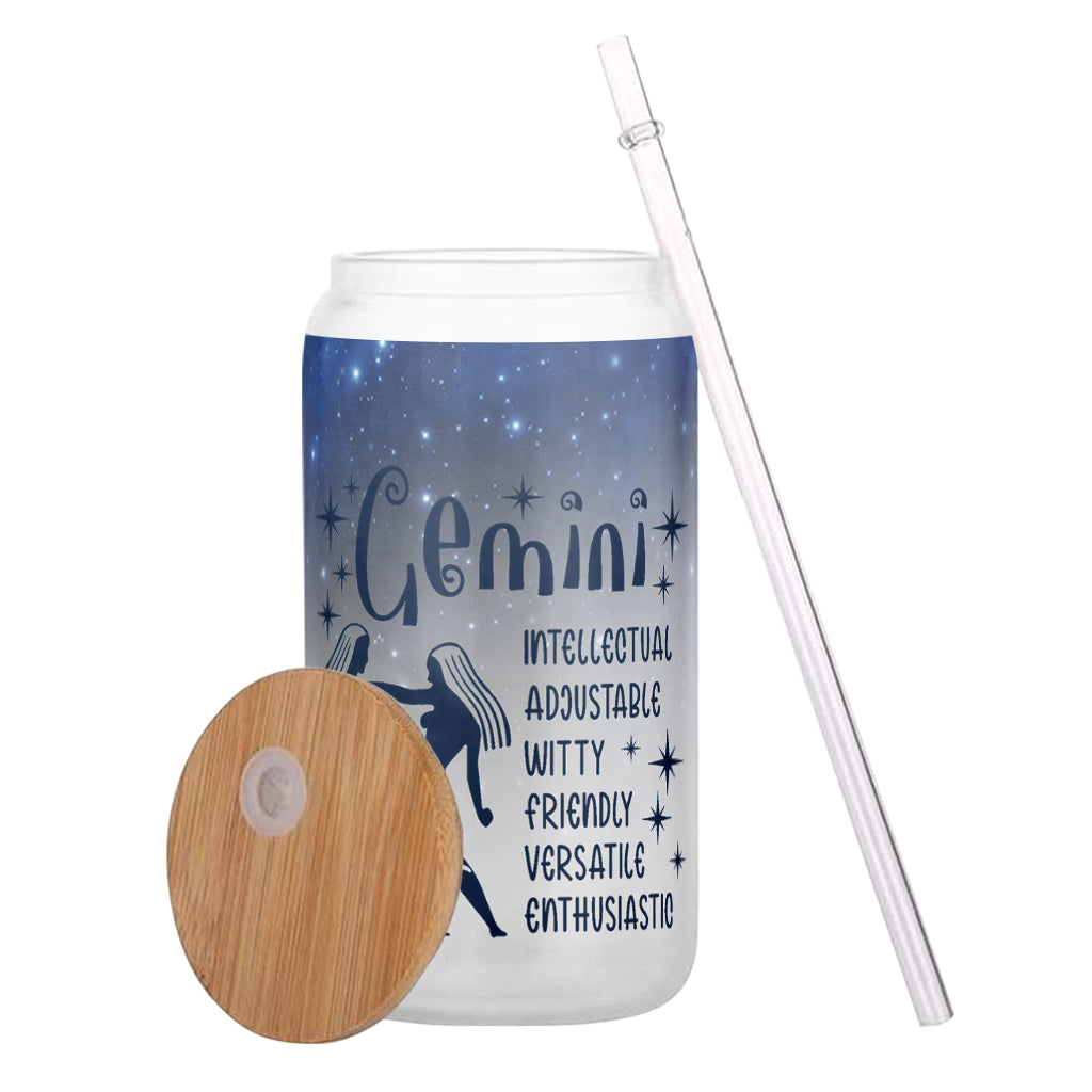 Zodiac Denim - Personalized Horoscope Can Glass