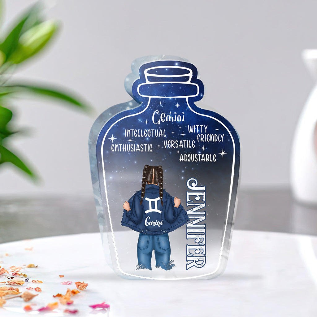 Zodiac Denim - Personalized Horoscope Custom Shaped Acrylic Plaque