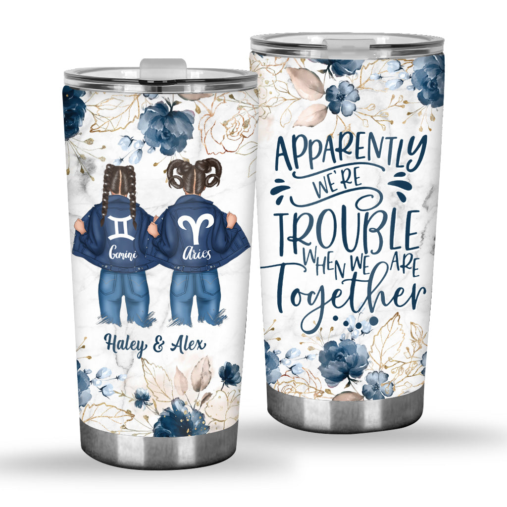 Zodiac Denim Bestie - Horoscope gift for friend - Personalized Tumbler