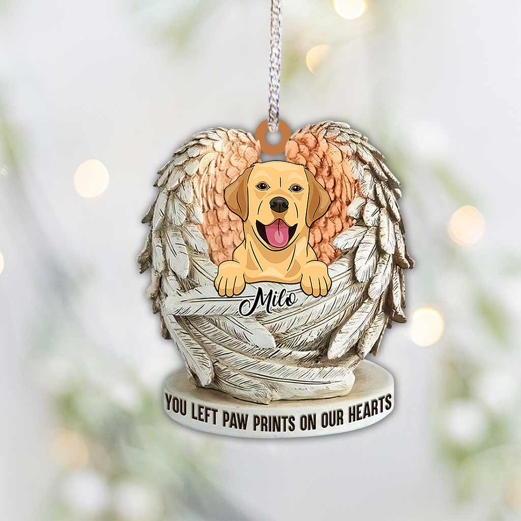 Angels Don't Always Have Wings - Personalized Dog Ornament (Printed On Both Sides)