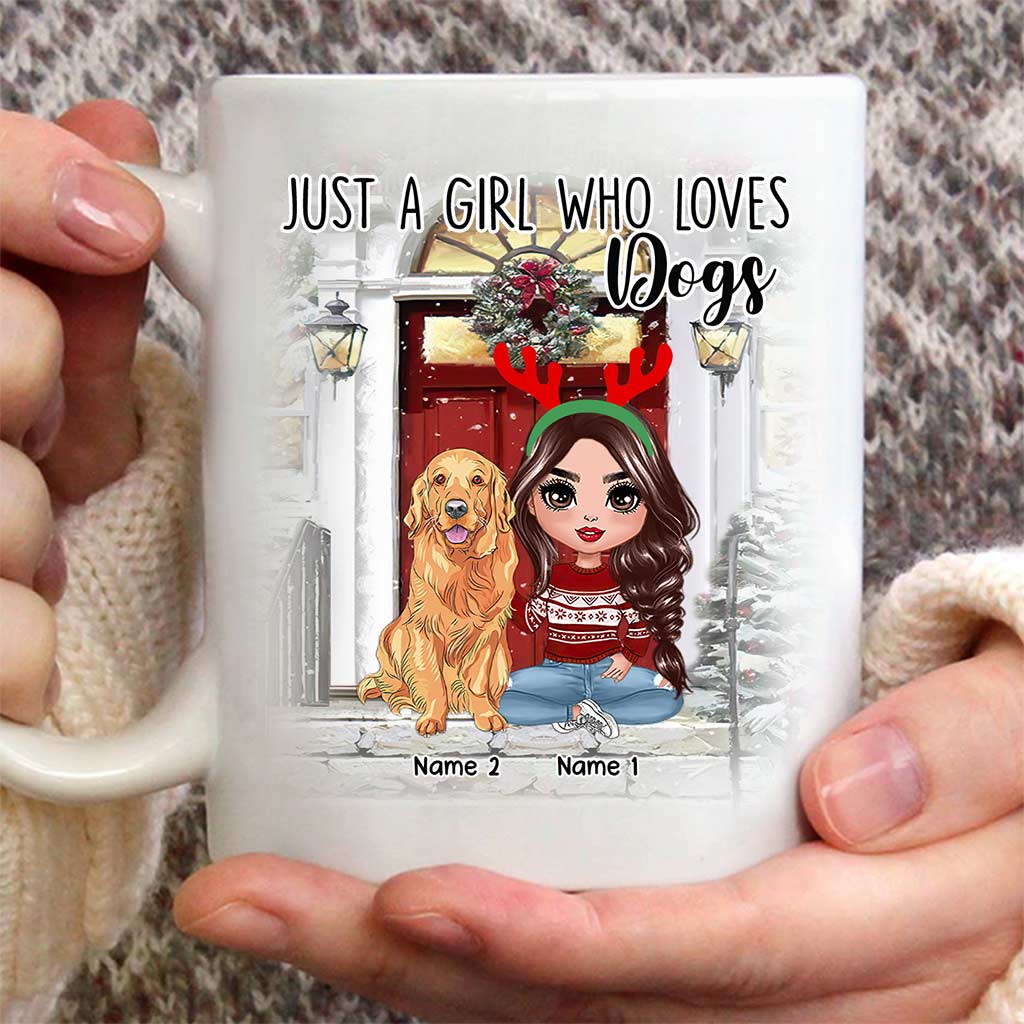 Life Is Better With Dogs - Personalized Christmas Dog Mug