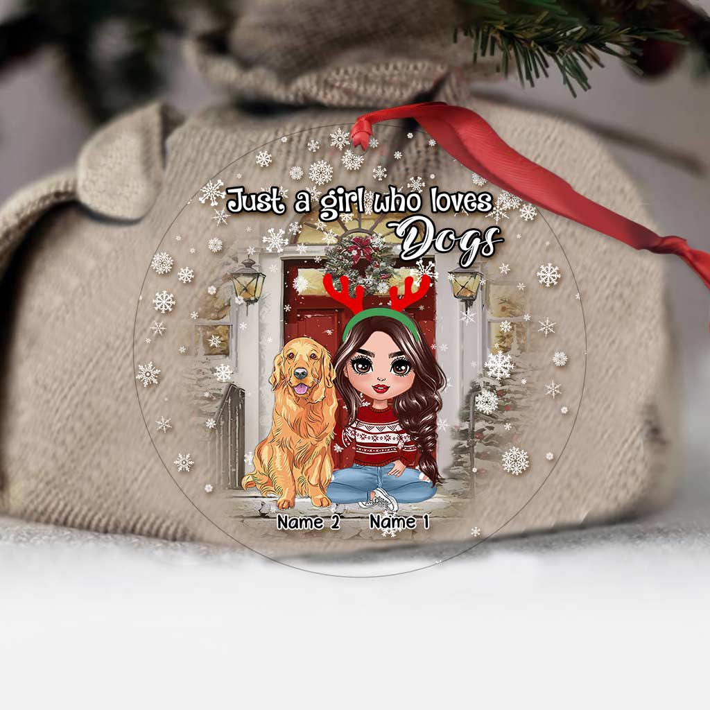 Life Is Better With Dogs - Personalized Christmas Dog Transparent Ornament