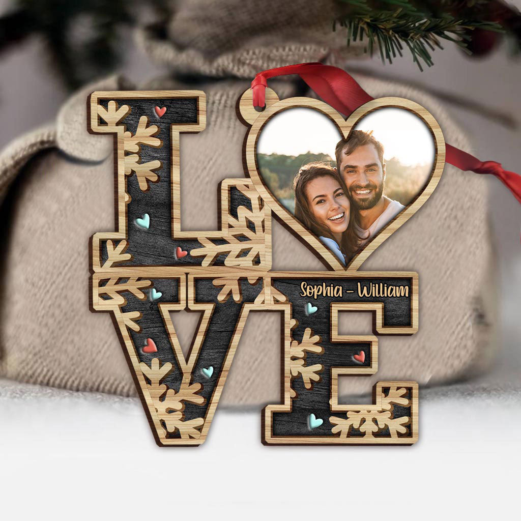 Love - Personalized Christmas Couple Ornament