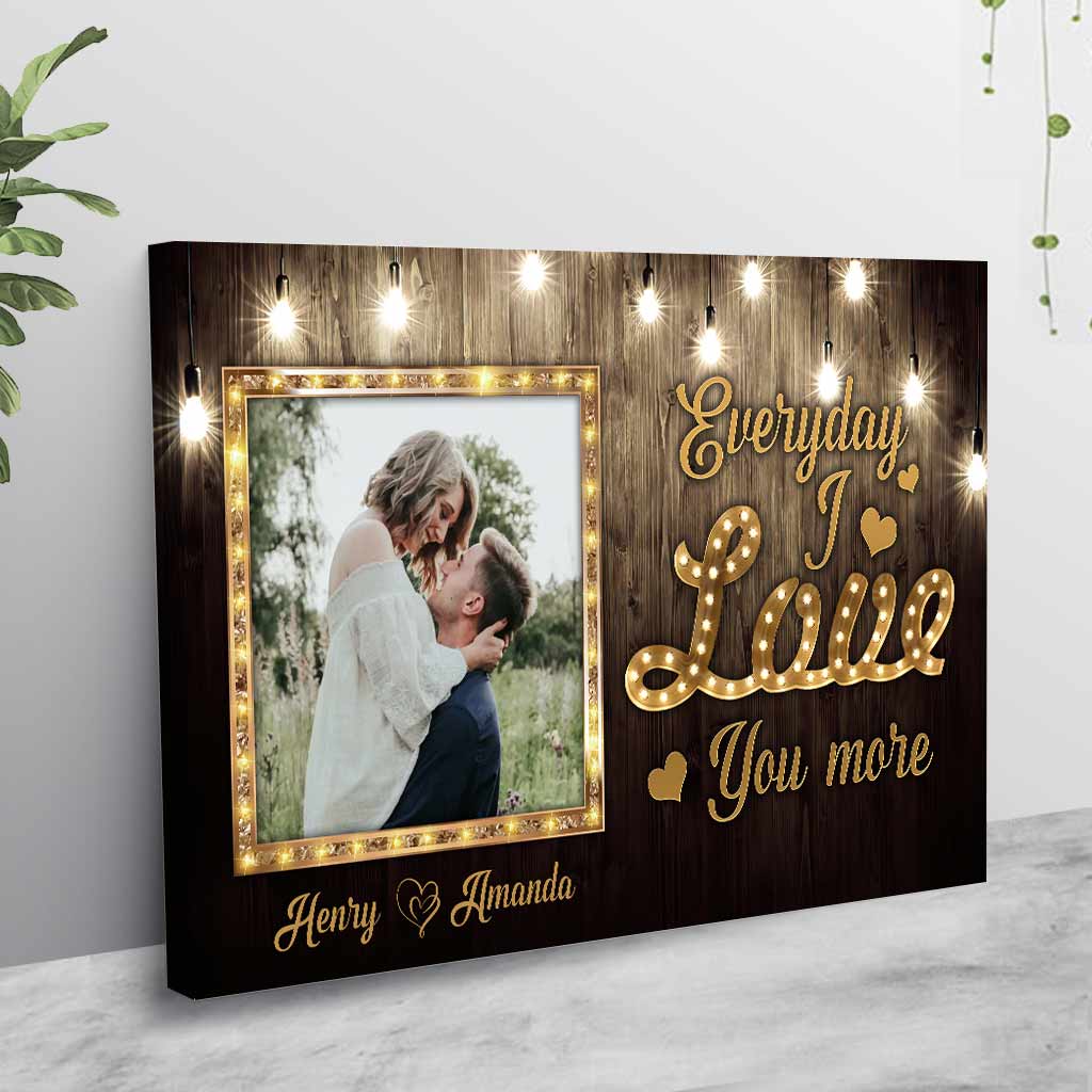 Love You More - Personalized Couple Poster