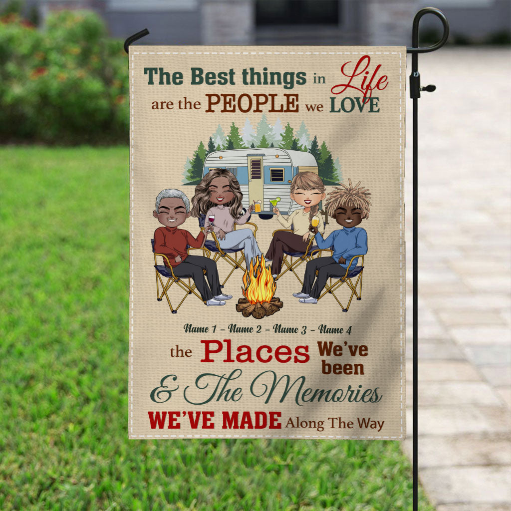 The Best Things In Life - Personalized Camping Garden Flag