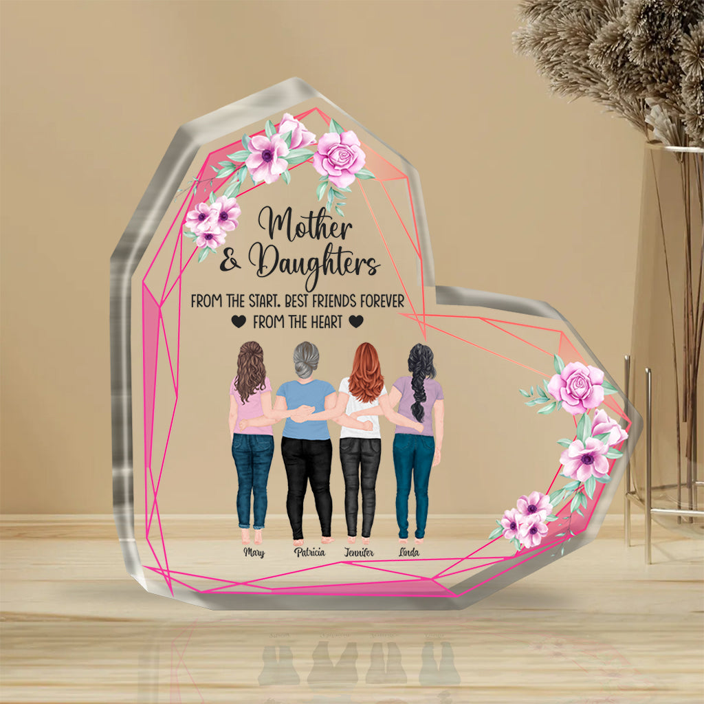 Mother And Daughter - Personalized Crystal Heart Keepsake