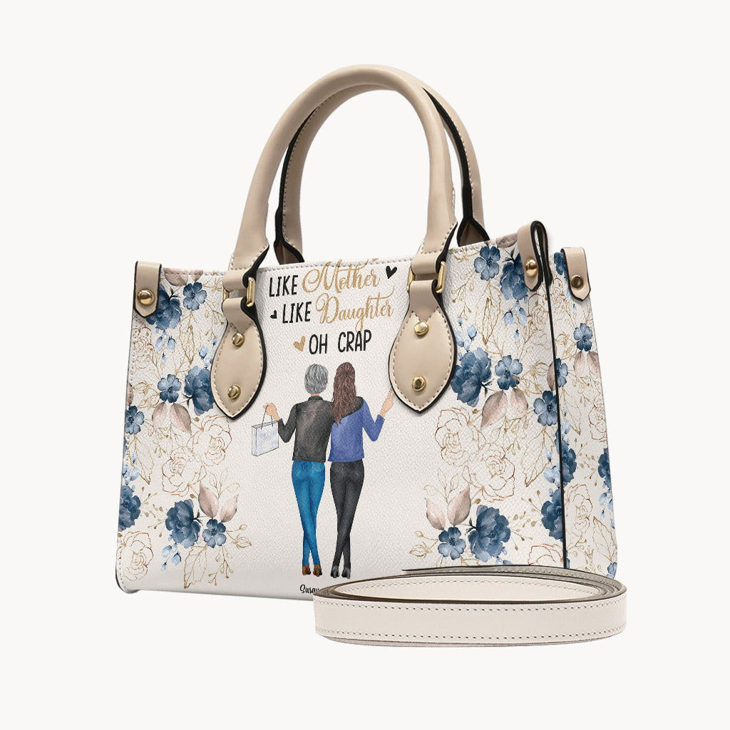 Mother And Daughter - Personalized Mother's Day Mother Leather Handbag