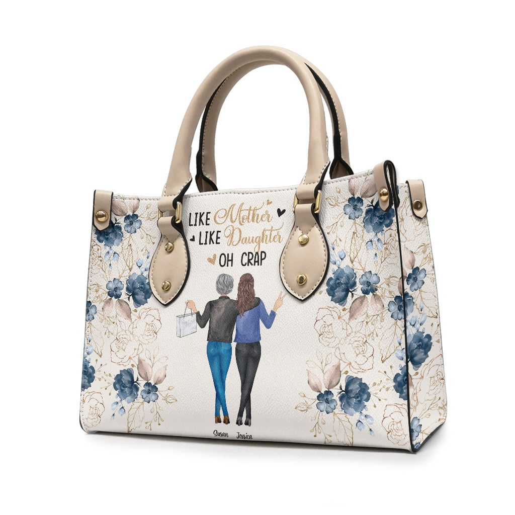 Mother And Daughter - Personalized Mother's Day Mother Leather Handbag
