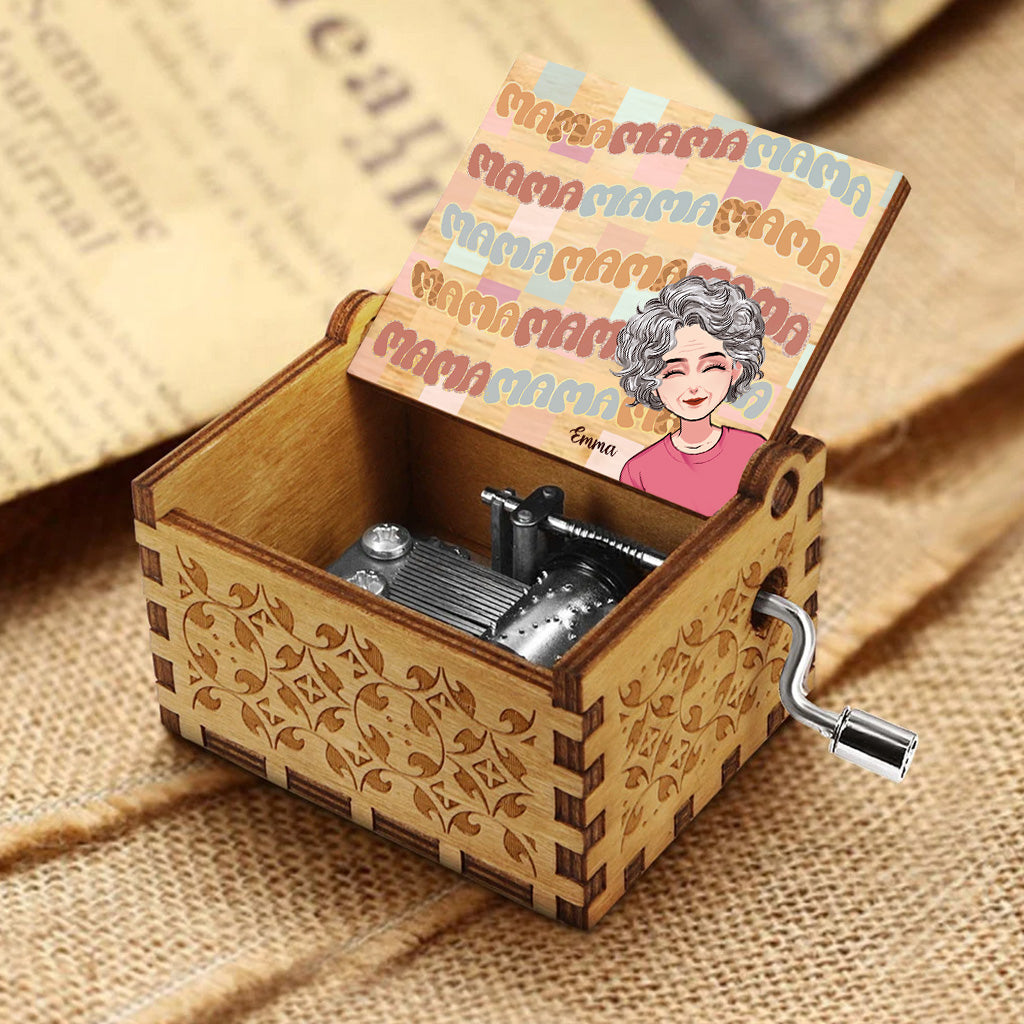 Mama Mama Mama - Personalized Mother's Day Mother Hand Crank Music Box