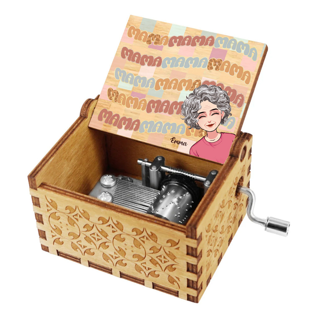 Mama Mama Mama - Personalized Mother's Day Mother Hand Crank Music Box