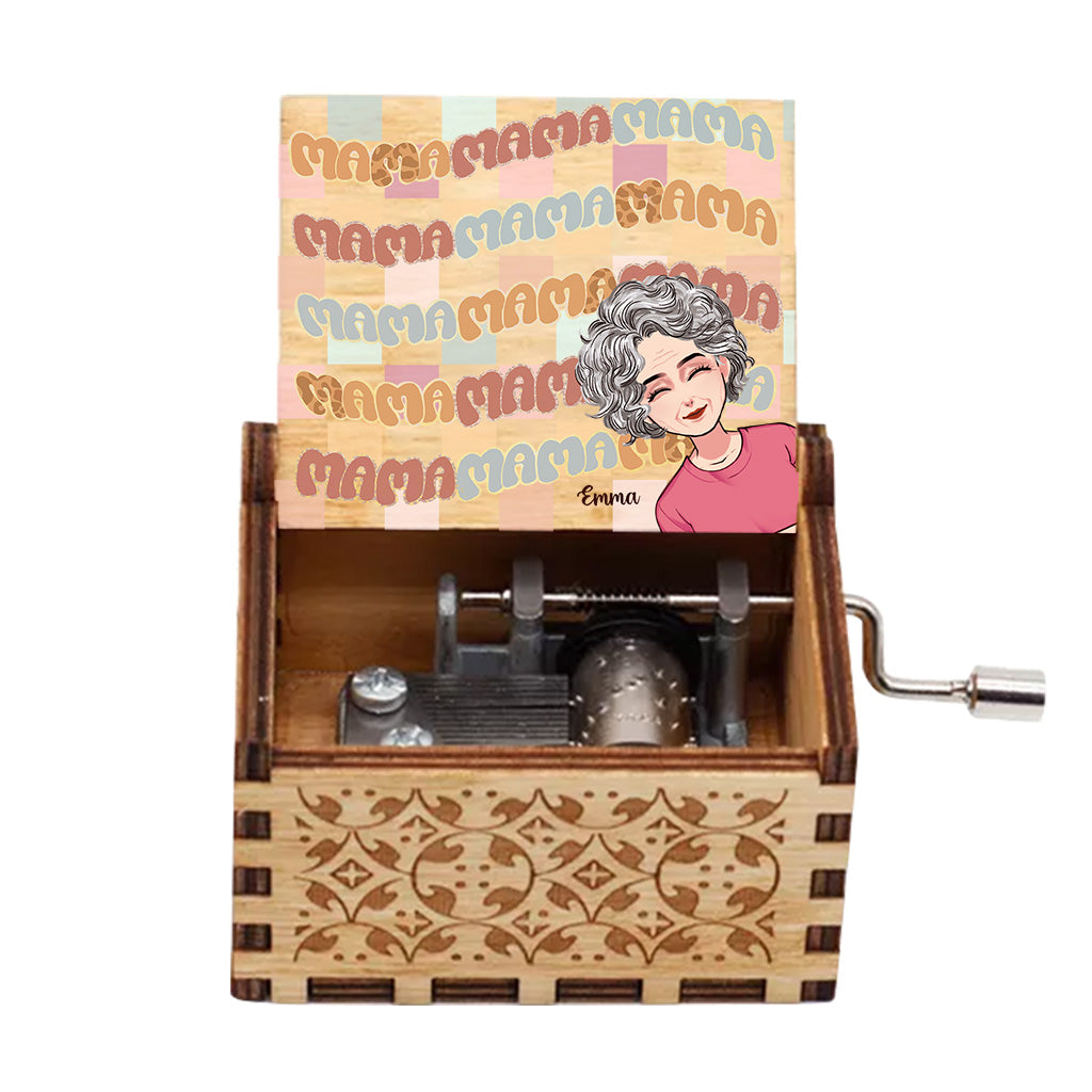 Mama Mama Mama - Personalized Mother's Day Mother Hand Crank Music Box