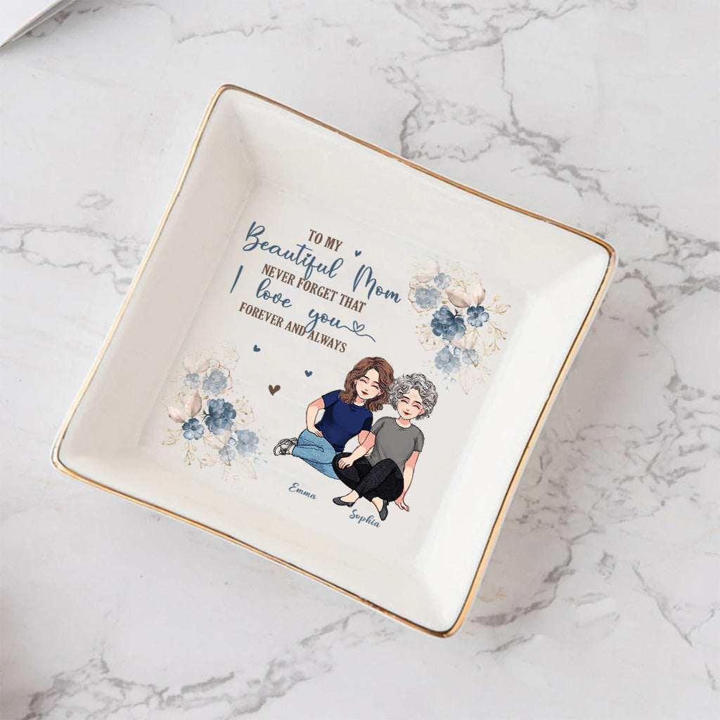 To My Beautiful Mom - Personalized Mother's Day Mother Jewelry Dish