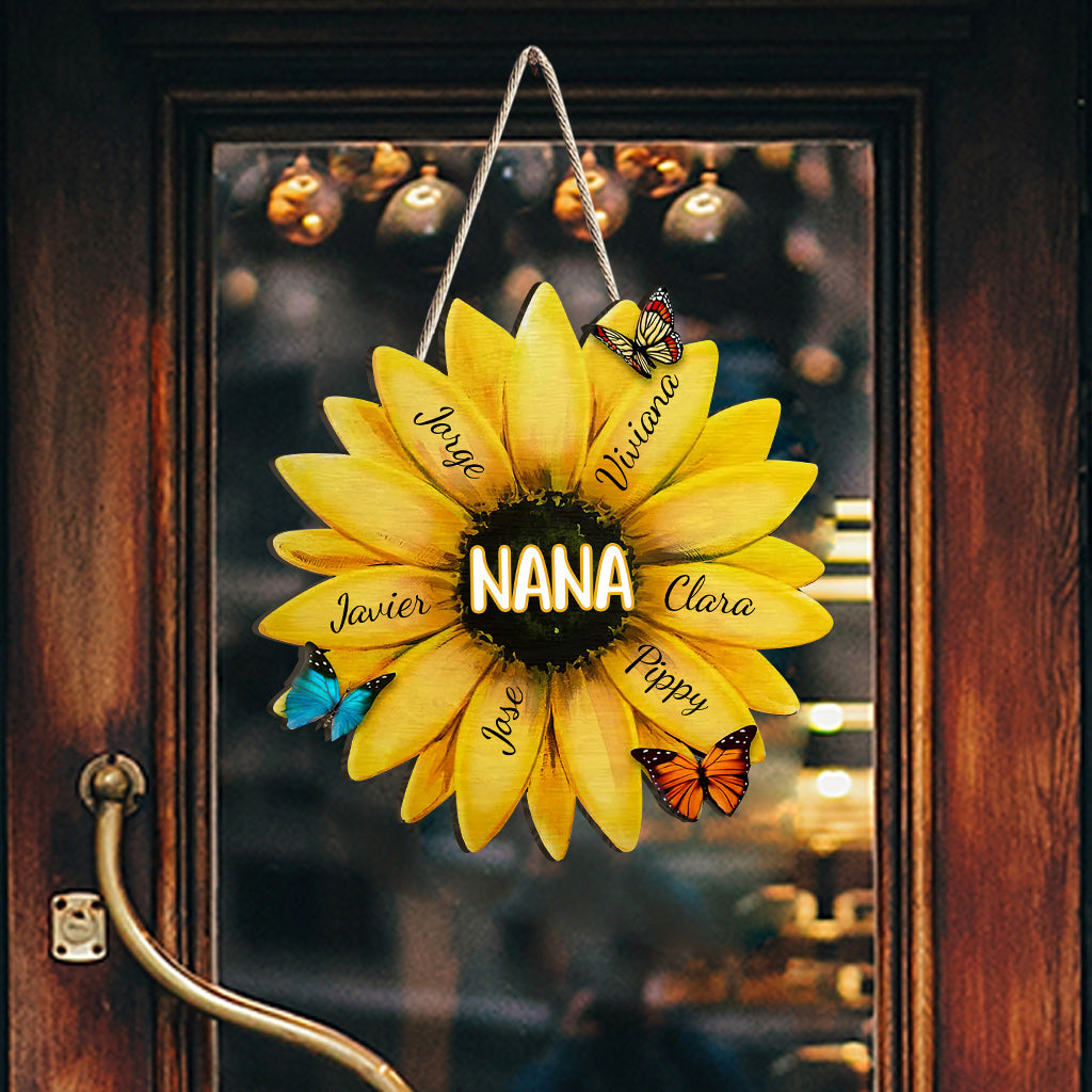 Nana Sunflower - Personalized Mother's Day Grandma Wood Sign