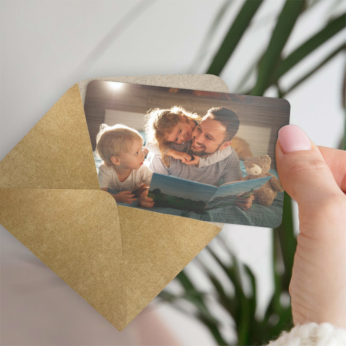 A Sons First Hero A Daughters First Love - Personalized Father Wallet Insert Card