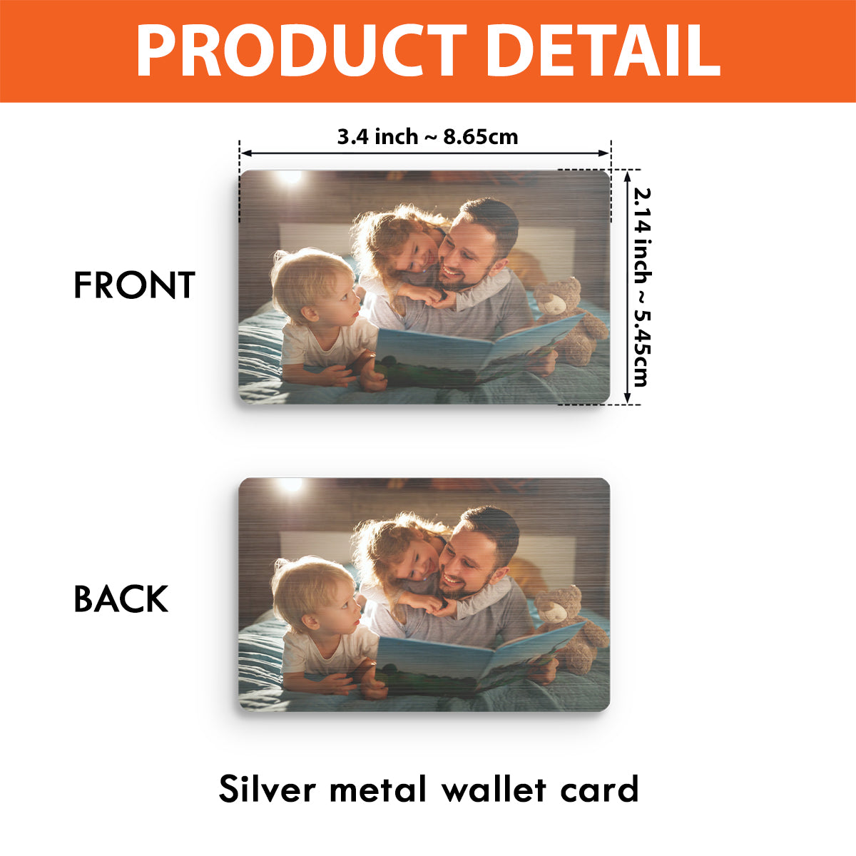 A Sons First Hero A Daughters First Love - Personalized Father Wallet Insert Card