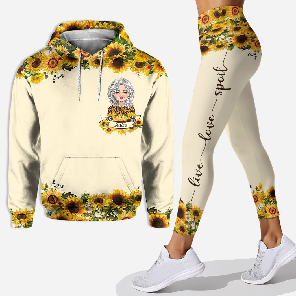 Travel Set - Personalized Mother's Day Grandma Hoodie and Leggings