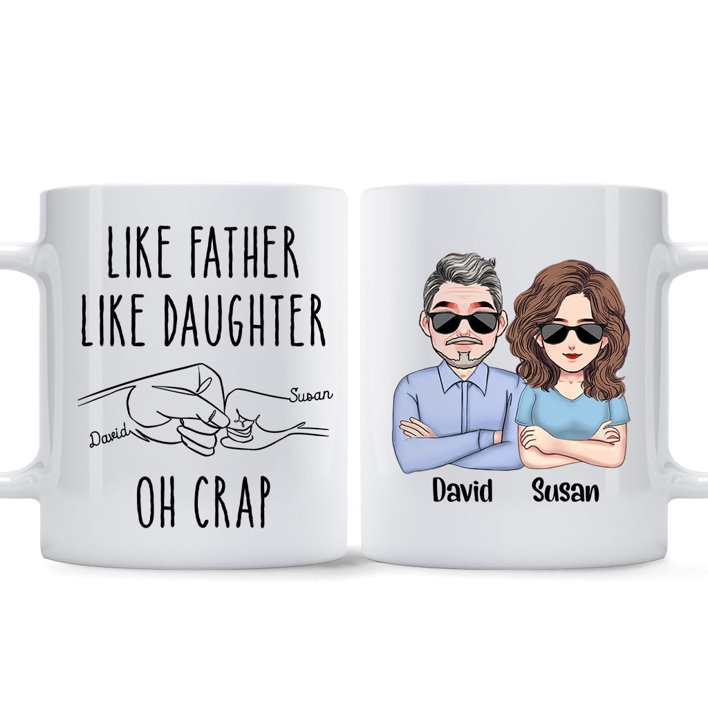 Like Father Like Daughter - Personalized Father Mug