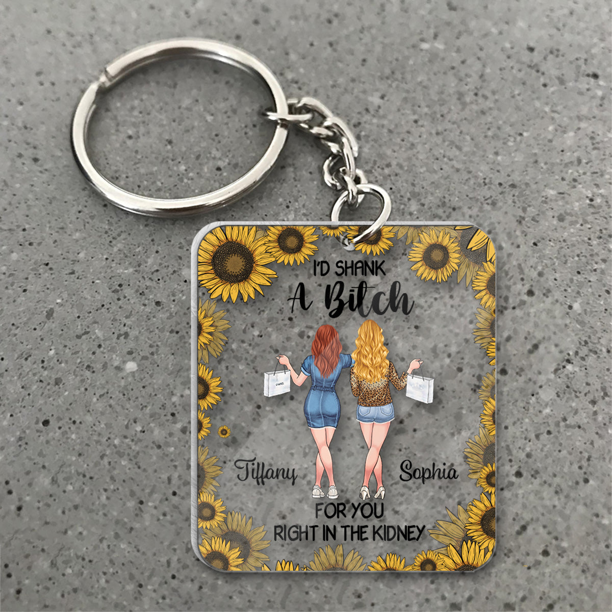 I'd Shank For You - Personalized Bestie Transparent Keychain