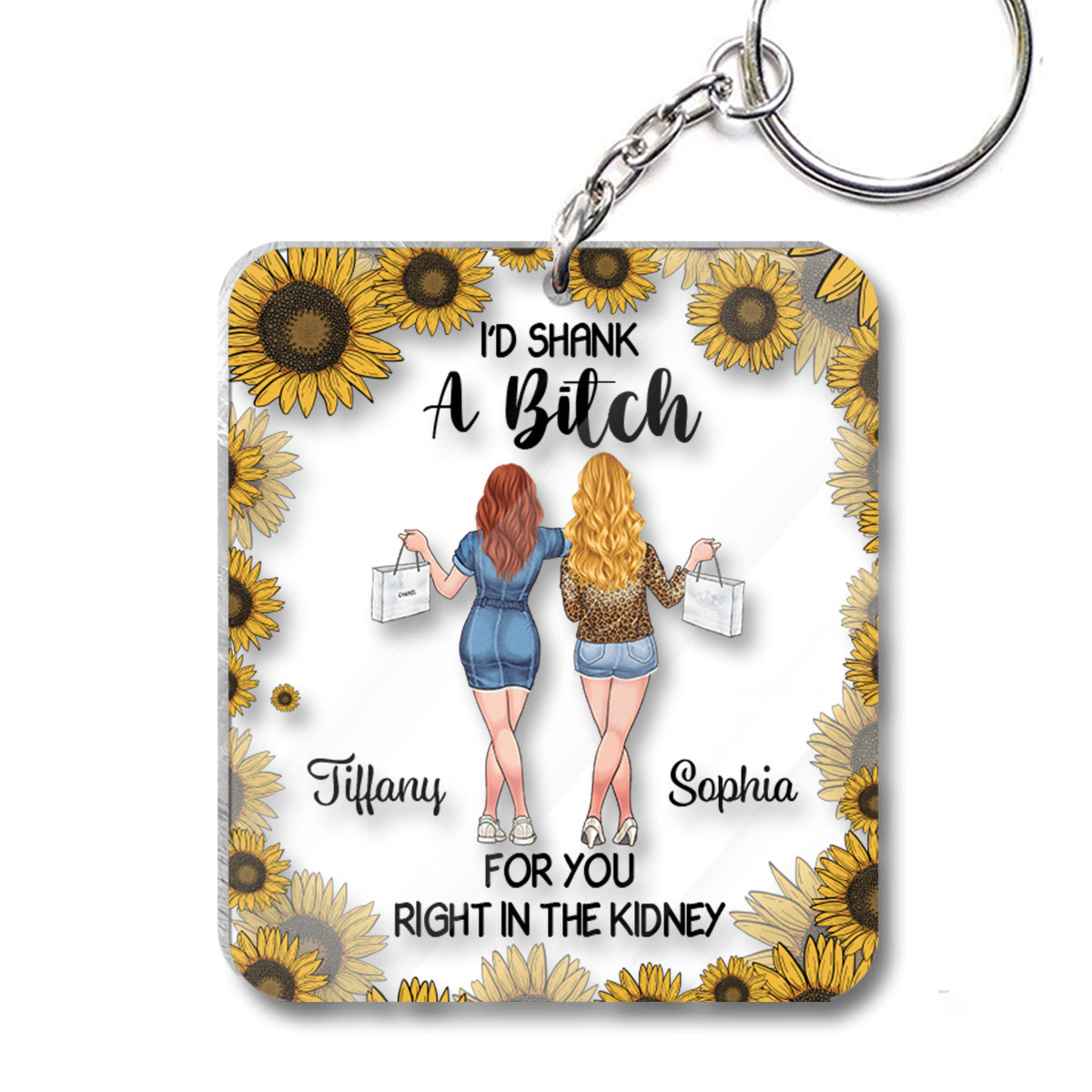 I'd Shank For You - Personalized Bestie Transparent Keychain